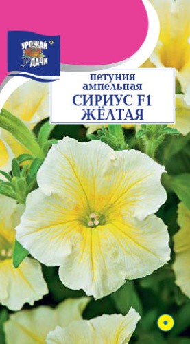 Петуния Сириус F1 Желтая ампельная 