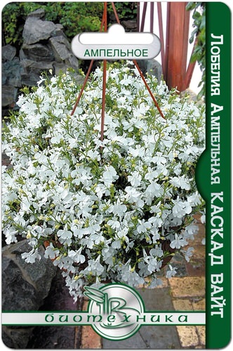 Лобелия Каскад Вайт ампельная 