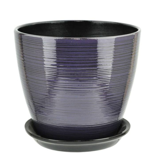 Горшок Глянец бутон фиолетовый 3.2л d18h18  3 из 4-х
