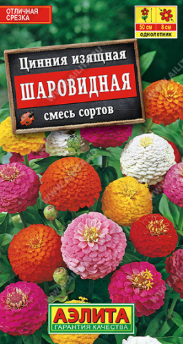 Цинния Шаровидная, смесь 