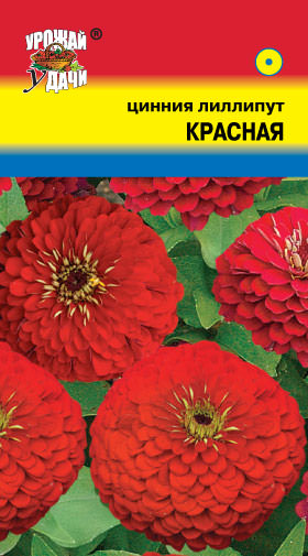 Цинния лиллипут Красная 0.3г