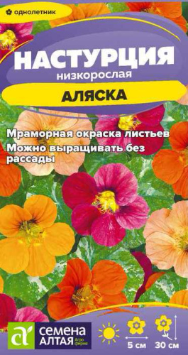Настурция Аляска низкорослая 