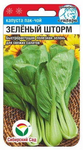 Капуста китайская Зеленый шторм пак-чой