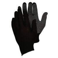 Перчатки нейлоновые с ПВХ (черные) 1 пара купить
