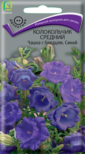 Колокольчик Чашка с блюдцем Синий средний