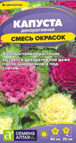 Капуста Декоративная Смесь окрасок 