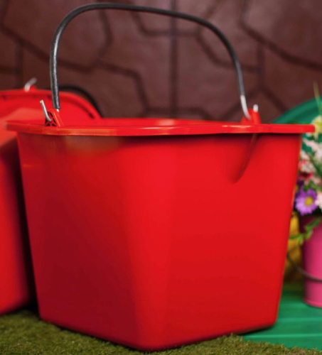 Ведро 16л садовое цветное квадрат. /1