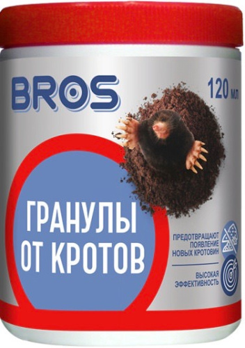 Гранулы BROS от кротов и землероек банка 120мл