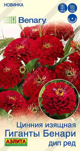 Цинния Гиганты Бенари дип ред Спецсерия Benary