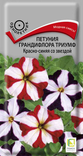 Петуния грандифлора Триумф Красно-синяя со звездой