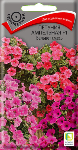 Петуния Вельвет F1  смесь ампельная  