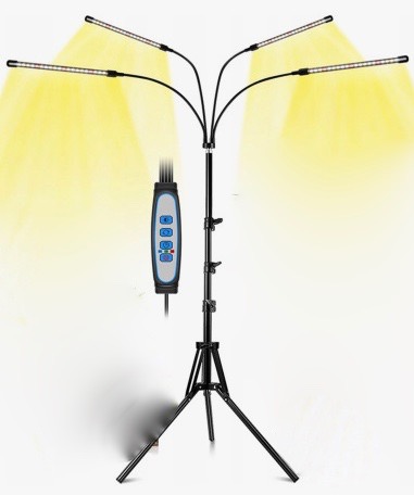 Фитосветильник 40Вт 4 лампы д/рассады с таймером на подст. полный спектр FS404RR  