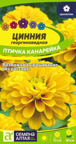 Цинния Птичка Канарейка 