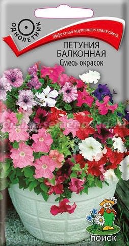 Петуния балконная Смесь окрасок