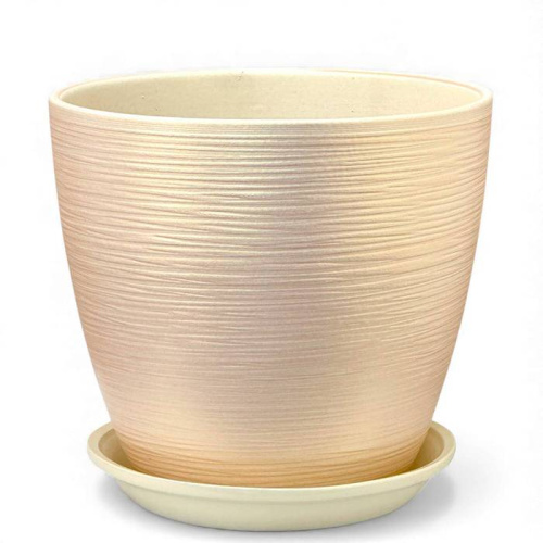 Горшок Перламутр бутон персик 18см 3.2л