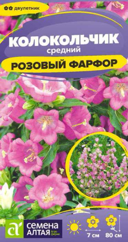 Колокольчик Розовый Фарфор средний 