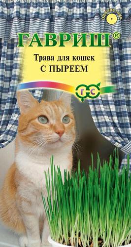 Трава для кошек с пыреем