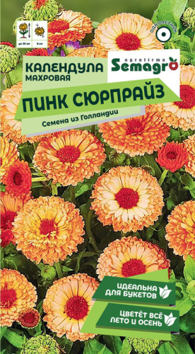 Календула махровая Пинк Сюрпрайз 