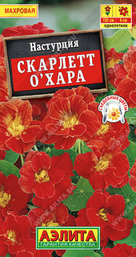 Настурция Скарлетт О'Хара махровая