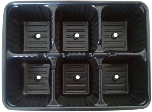 Кассета 6 ячеек черная (1уп-10шт)