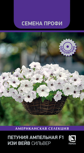 Петуния Изи вейв F1 Сильвер ампельная 