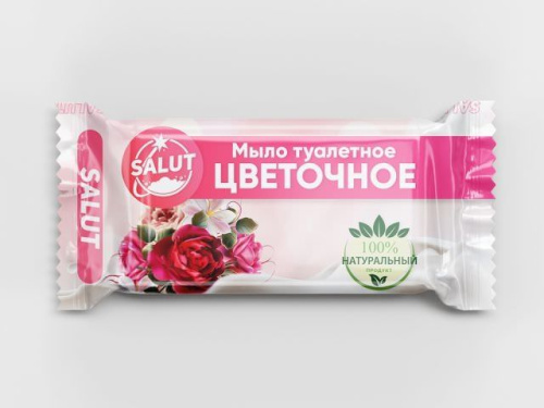 Мыло туалетное Цветочное 100г цв.обертка