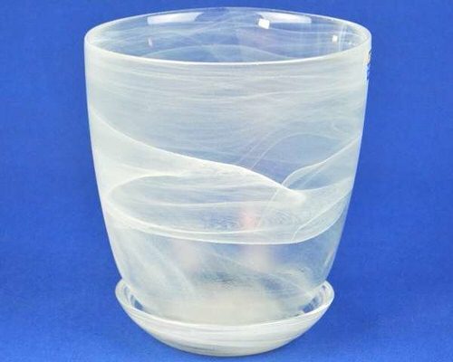 Горшок 3 d=14,5 см стекло д/орх. бел. 1л