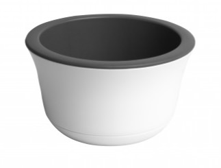 Кашпо Омега 8л белый-антрацит d30 h17.5