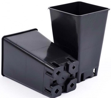 Горшок 2л высокий 12*12*20 литьевой квадратный