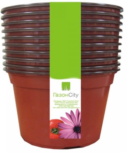 Горшок  0.26л 9*6,8 см круг.ДУО терракот./10шт упак