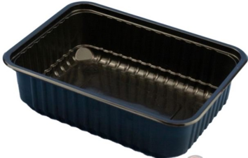 Контейнер 750 мл прямой прозр./черный с крышкой  179 ЮТМ 50/500