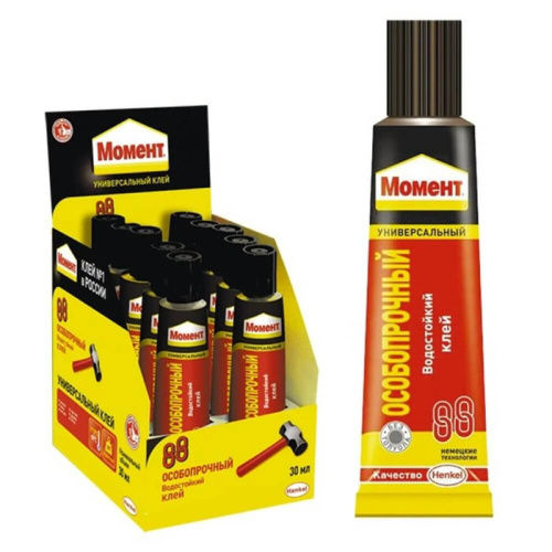 Клей МОМЕНТ-88 Особопрочный универсальный водостойкий 30мл/10/120