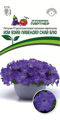 Петуния Изи Вейв F1 Лавендер Скай Блю