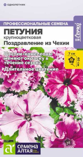 Петуния Поздравление из Чехии смесь  полумахровая 