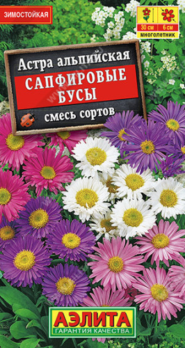 Астра альпийская Сапфировые бусы, смесь 
