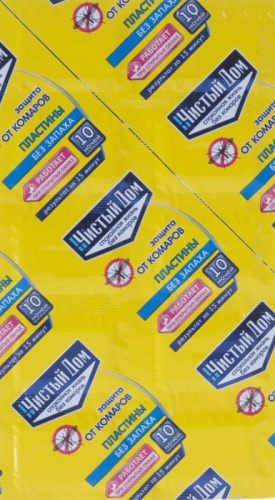 Пластина от комаров (без запаха) Чистый Дом 10шт