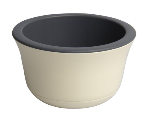 Кашпо Омега 5.3л ванильный-антрацит d26 h16