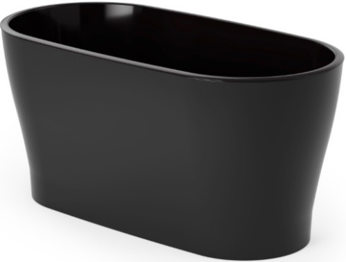 Горшок цв. "Лея" 4л овальный двойной (с автополивом) графитовый																		