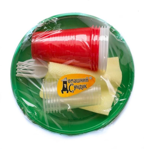 Набор для пикника №2 Со стопками на 6 персон "Домашний Сундук"
