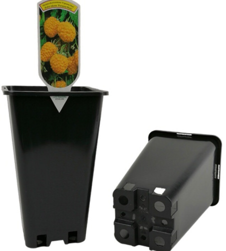 Горшок 2л высокий 12*12*20 литьевой квадратный