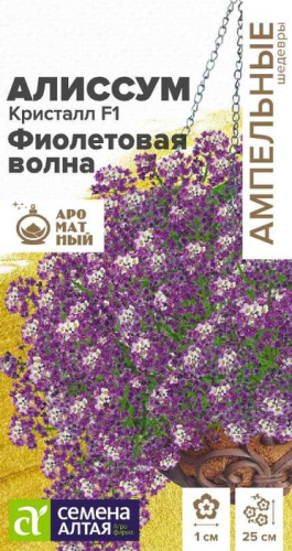 Алиссум Кристалл F1 Фиолетовая Волна Ампельные Шедевры
