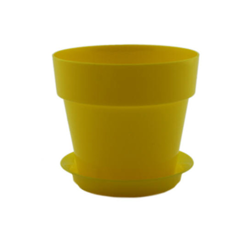 Кашпо Протея с подд. 0.7л желтый d11.5 h10
