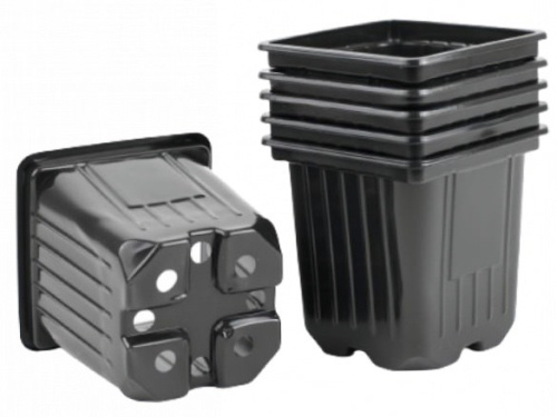 Горшок  0.40л 9*9*8см формованный квадратный