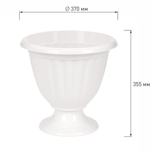 Вазон ЖАСМИН 12л белый м1391