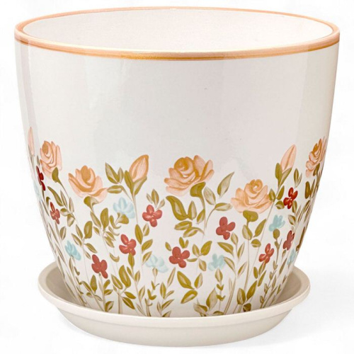 Горшок Роспись бутон прованс 5л  4 из 4-х 21см