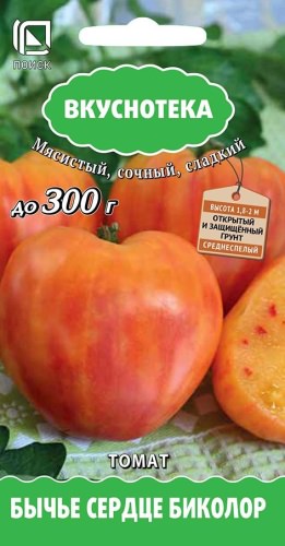 Томат Бычье сердце биколор