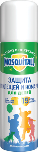 Аэрозоль  MOSQUITALL Н3  " Защита для детей " от клещей/150см3