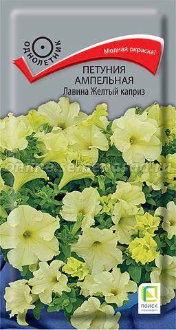 Петуния Лавина F1 Желтый Каприз 