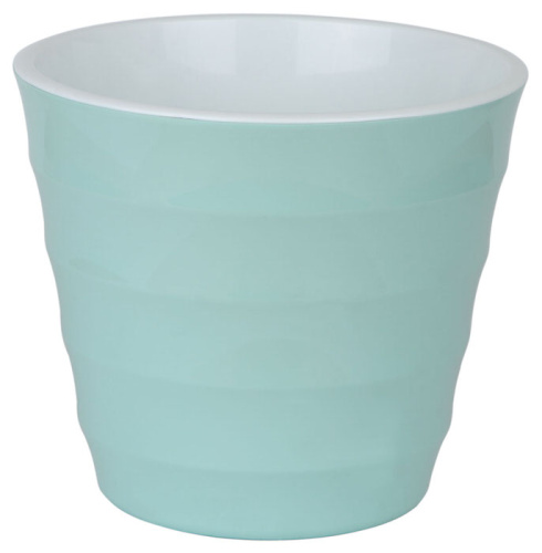 Кашпо Лаура 2.3л  мята-белый d17 h15