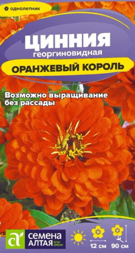 Цинния Оранжевый Король 